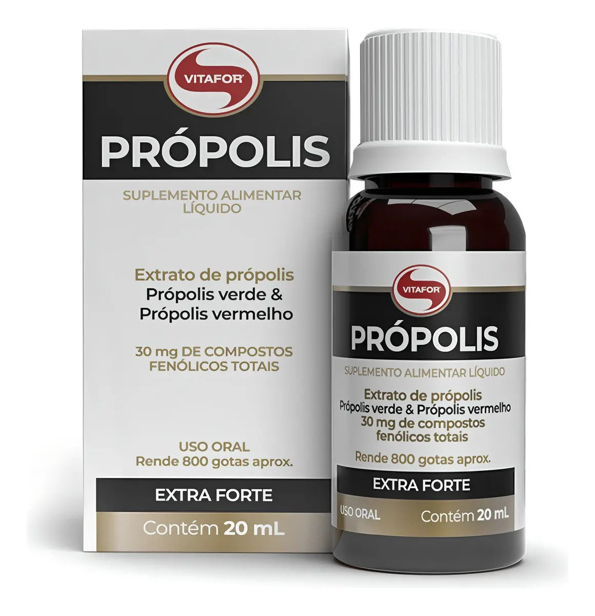 Suplemento em gotas Própolis Vitafor Extrato Verde E Vermelho Frasco 20ml Sem sabor