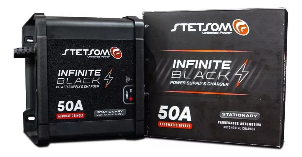 Fonte Automotiva Stetsom Infinite Black 50A Para Som Carro e Carregador de Bateria