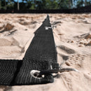 Kit Beach Tennis Black - Pro 4-Strip Net + Marking Tape