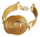 Conjunto Brinco + Pulseira Infinito Capim Dourado Artesanal