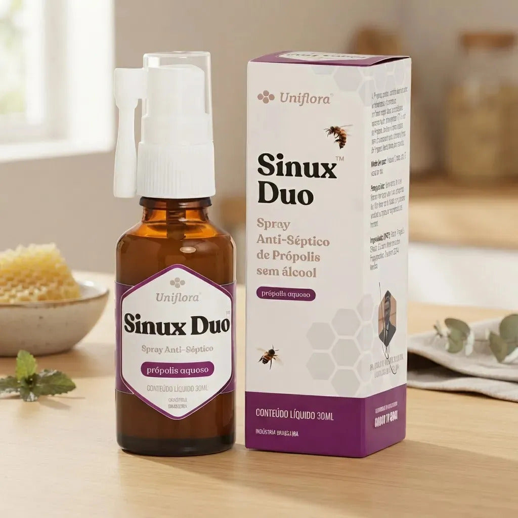 Sinux Duo Spray Nasal Com Própolis Verde 30ml - Uniflora