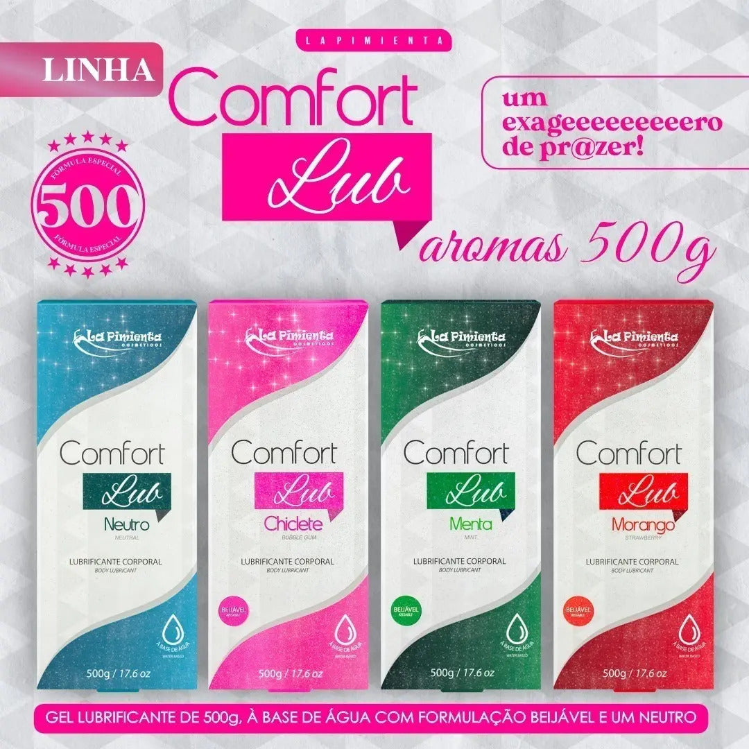 Lubrificante Neutro 500g Homem Mulher Casal Amor + Conforto Sabor Chiclete