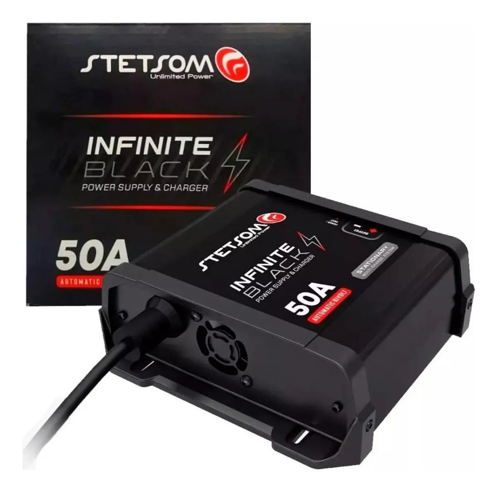 Fonte Automotiva Stetsom Infinite Black 50A Para Som Carro e Carregador de Bateria