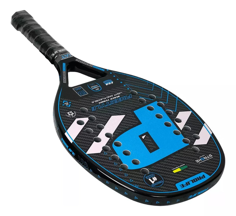 Beach Tennis Freestyle Racket 3k Carbon Original Prolife Blue
