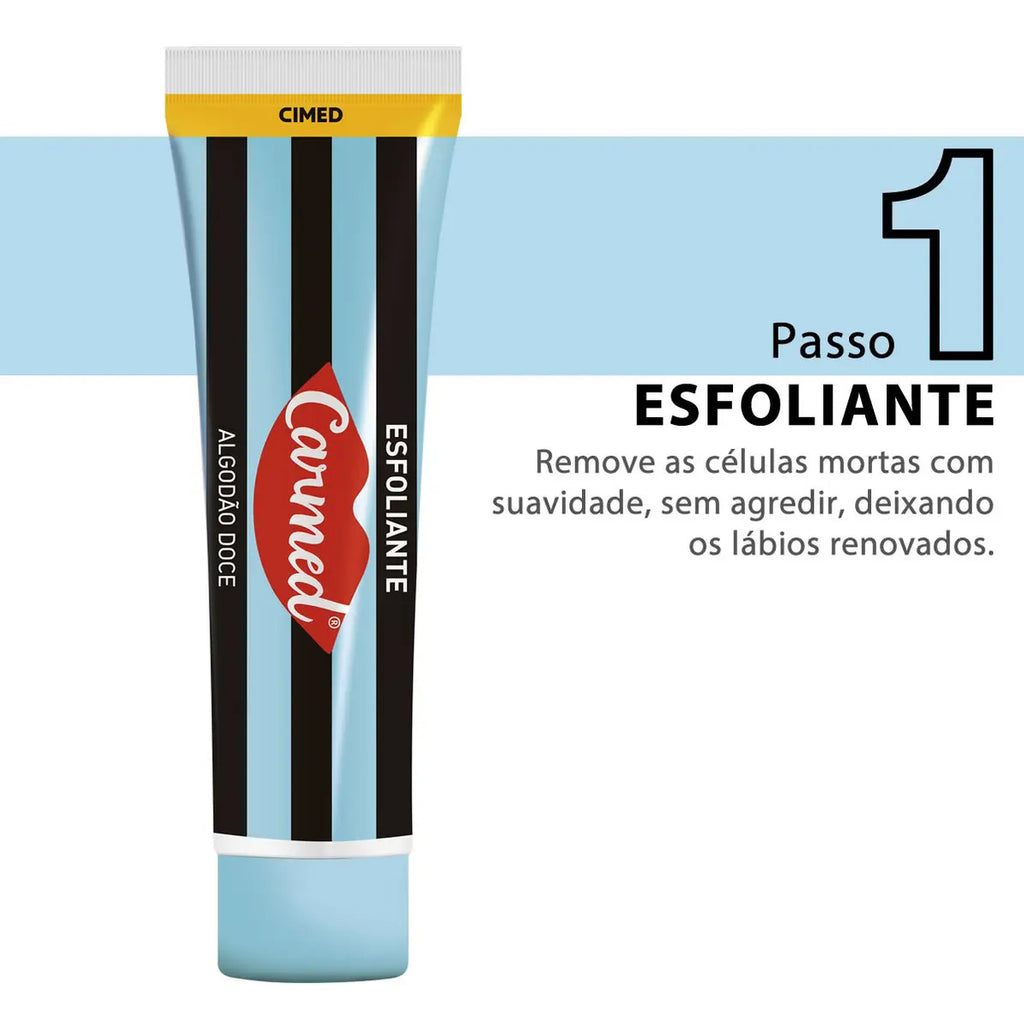 Carmed SOS Esfoliante 10g + Ultra Gloss 10g Sabor Algodão Doce