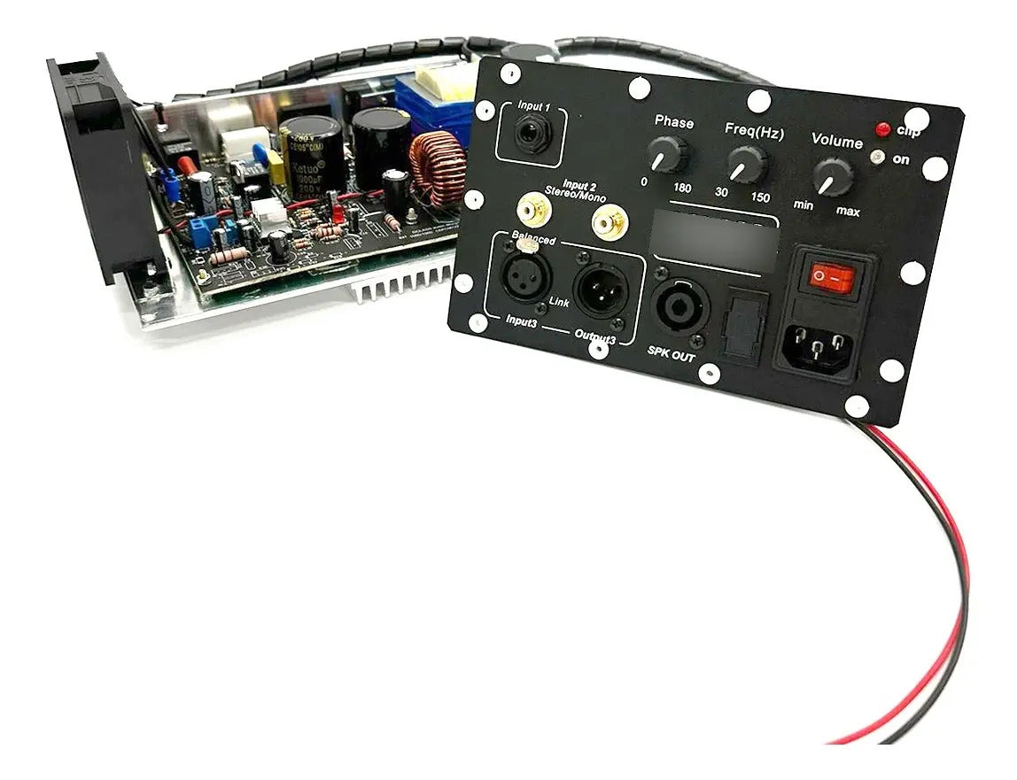 Painel Dclass Completo Ativação Caixa Sub Woofers 1500 Watts Cor Preto Potência de saída RMS 1.5 kW
