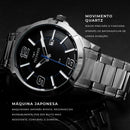 Relógio Masculino Technos Inoxidável Prateado Analógico Resistente Água