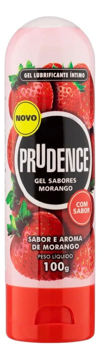 Gel Lubrificante Íntimo Morango Prudence Sabores Frasco 100g