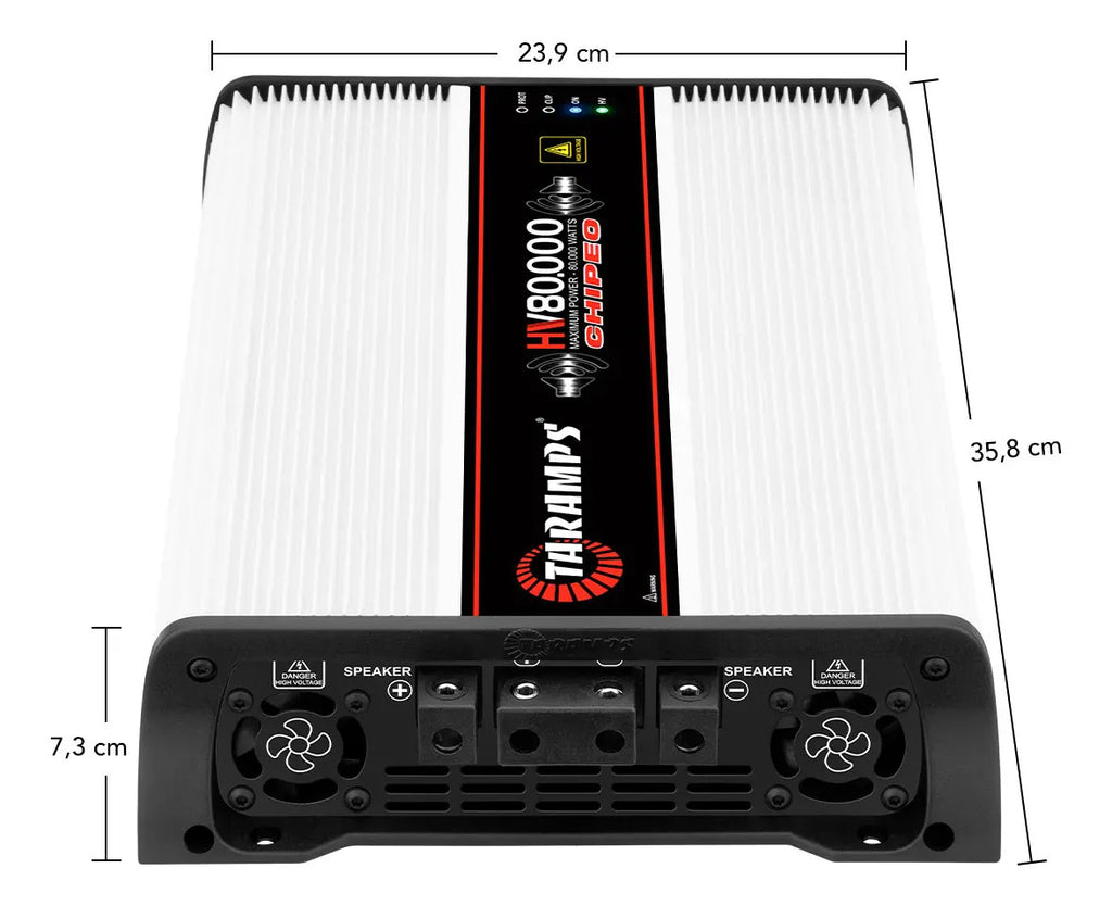 Modulo Taramps HV 80.000 Chipeo Som Automotivo Amplificador Alta Voltagem 80000 Watts Rms