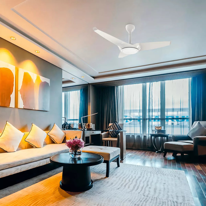 Ventisol Silent Ceiling Fan 6 Speeds 3 Blades 30w Flow With Control White Bivolt