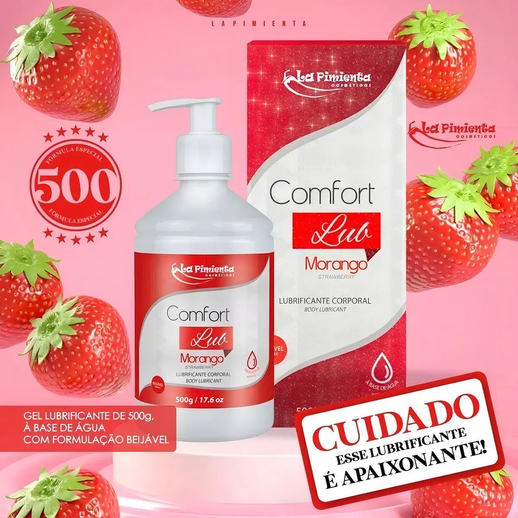 Gel Comfort Lub Aroma Morango A Base Água 500g