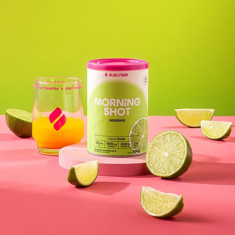 Suplemento Vitamínico Morning Shot - Sabor Limão - Classic Size (144g) - Sublyme