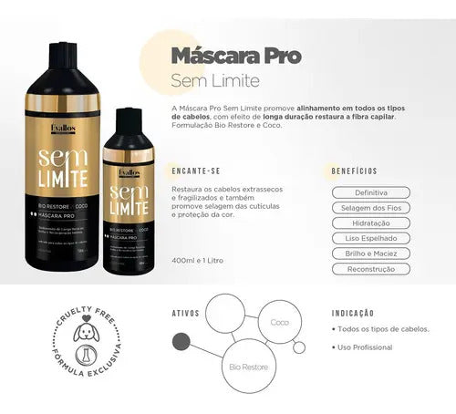 Évallos Pro Keratin Hair Mask Step 2 - Anti-Frizz 1L