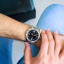 Relógio Technos Masculino 2115MYK/1P 45 Milímetros Prata Todo em Aço Inoxidável com Calendário e Prova D´Agua 50m