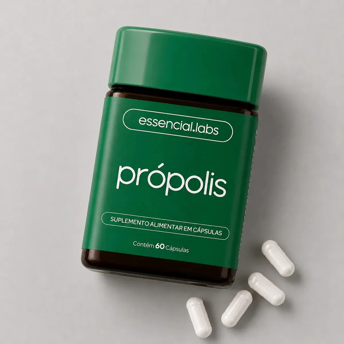 PRÓPOLIS VERDE com 1000mg por dose - Extrato com Máxima Absorção e Concentração - 60 Cápsulas