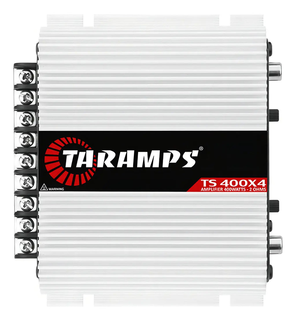 Modulo Taramps Ts400 X4 400w Rms Cabo 5m 2 Cabos Y Rca Kx3 Cor Preto