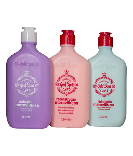 Gold Spell Cosmetics Kit Cronograma Maravilhosa 3 Steps