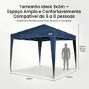 MOR X-Flex Oxford Gazebo Tent 3x3m – Heavy Duty Pop-Up Canopy with UV Protection