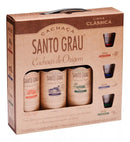 Santo Grau Classic Aperitif Cachaças Kit 3x375ml + 3 Personalized Glasses