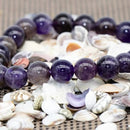 Pulseira Pedra Ametista Natural Proteção Energia Meditação Comprimento 19 " Diâmetro 6 cm