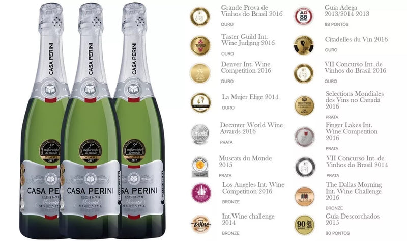 Casa Perini Moscatel Sparkling Wine Pack 06 750ml
