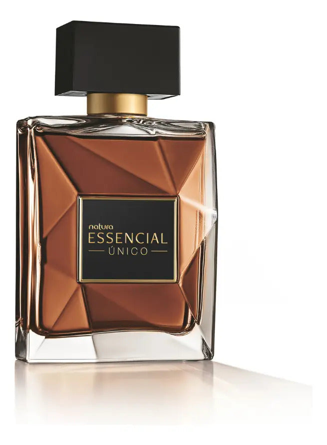 Masculino Natura Essencial Único Deo Parfum 90ml bottle, elegant design, showcasing the perfume container and branding.