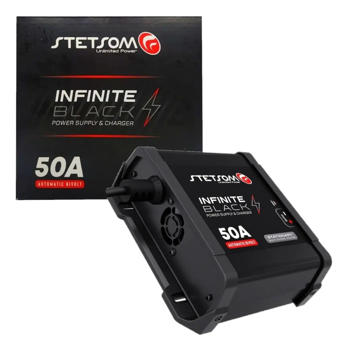 Fonte Automotiva Stetsom Infinite Black 50A Para Som Carro e Carregador de Bateria