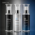 PRIMACIAL men's body mist set with Barbarius, Enigma, and Midtown, each 200ml, displayed in a sleek packaging.