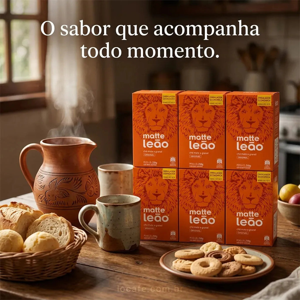 Kit Chá Matte Leão Mate Original A Granel 6 Caixas De 250g