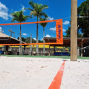 Kit Beach Tennis Orange - Pro 4-Strip Net + Marking Tape