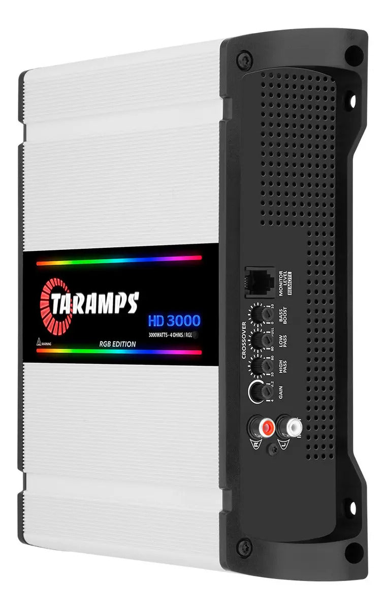 Taramps HD3000 RGB 4-Ohm 3000W Car Amplifier – White