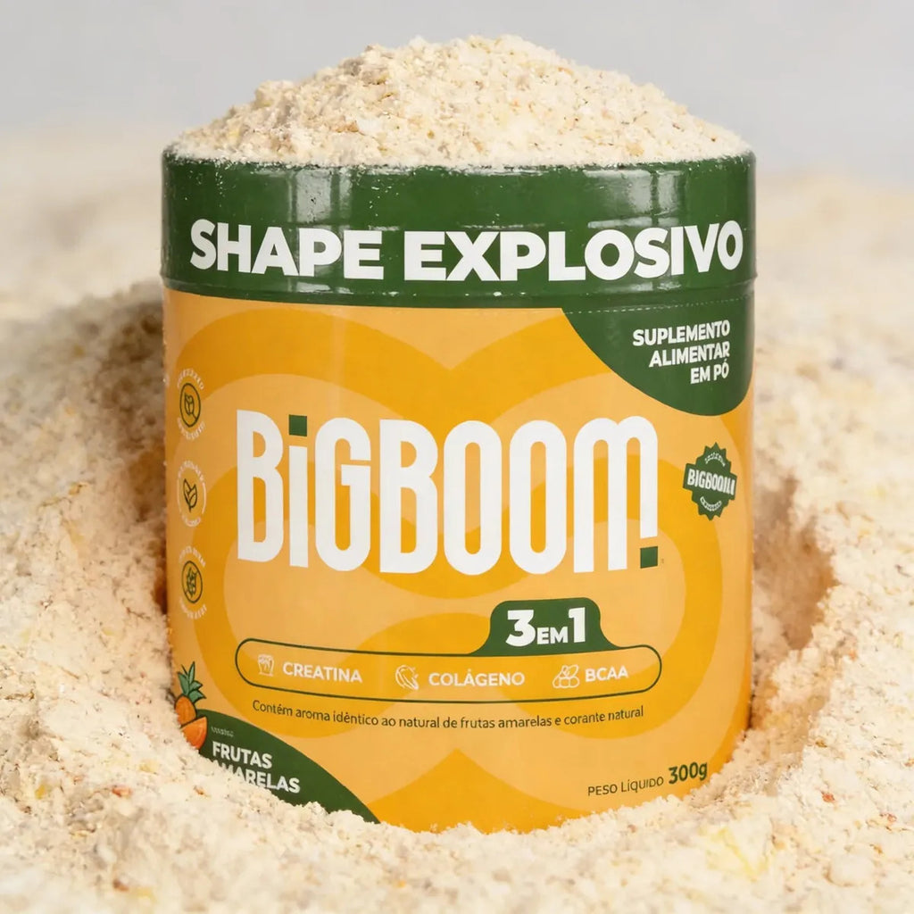 Creatina Monohidratada Big Boom 3 Em 1 C/colágeno E Bcaa Frutas Amarelas