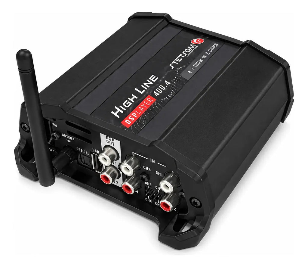 Módulo Amplificador Automotivo Stetsom HL4004 400W RMS 4 Canais DSP Player Bluetooth USB FM