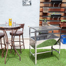 Large Portable Stainless Steel Barbecue Grill Includes 2 Grills