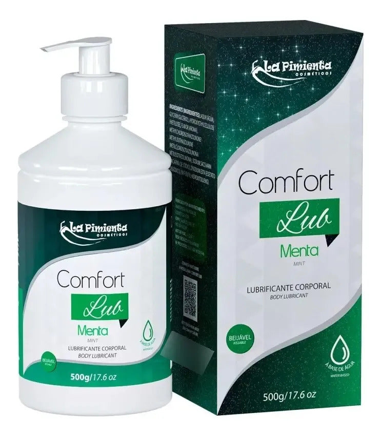 Lubrificante Íntimo Sabores 500g Sexo Oral, Anal Vaginal Sabor Menta
