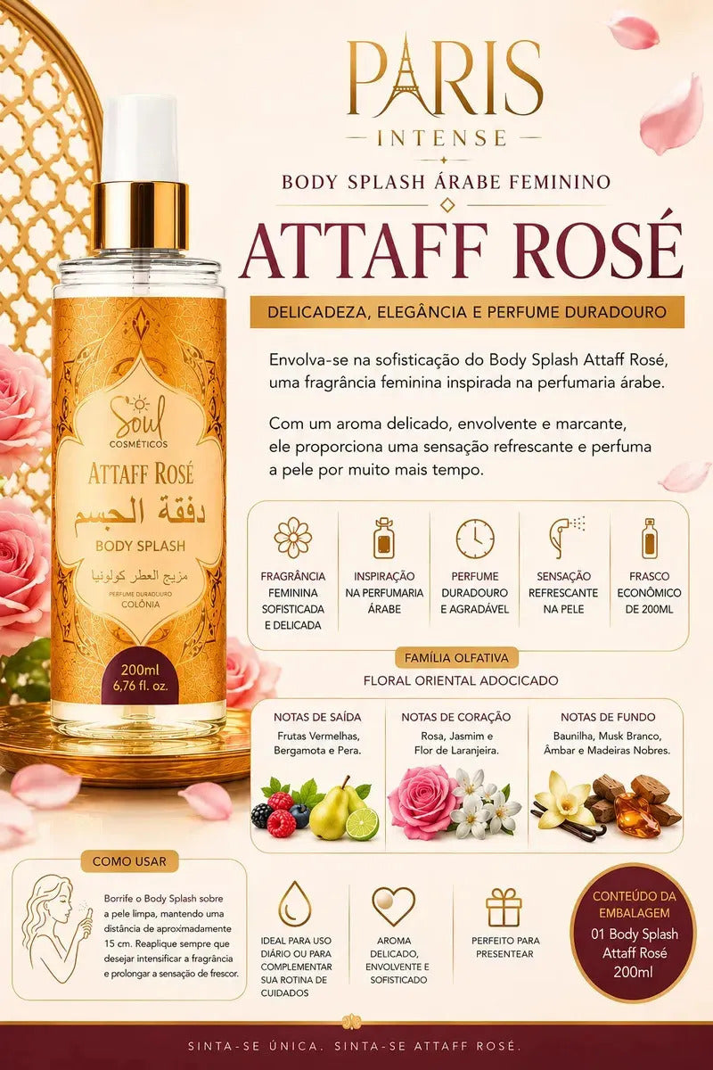 Arabian-inspired unisex body mist set with four 200ml bottles, featuring exotic fragrance designs and elegant packaging.