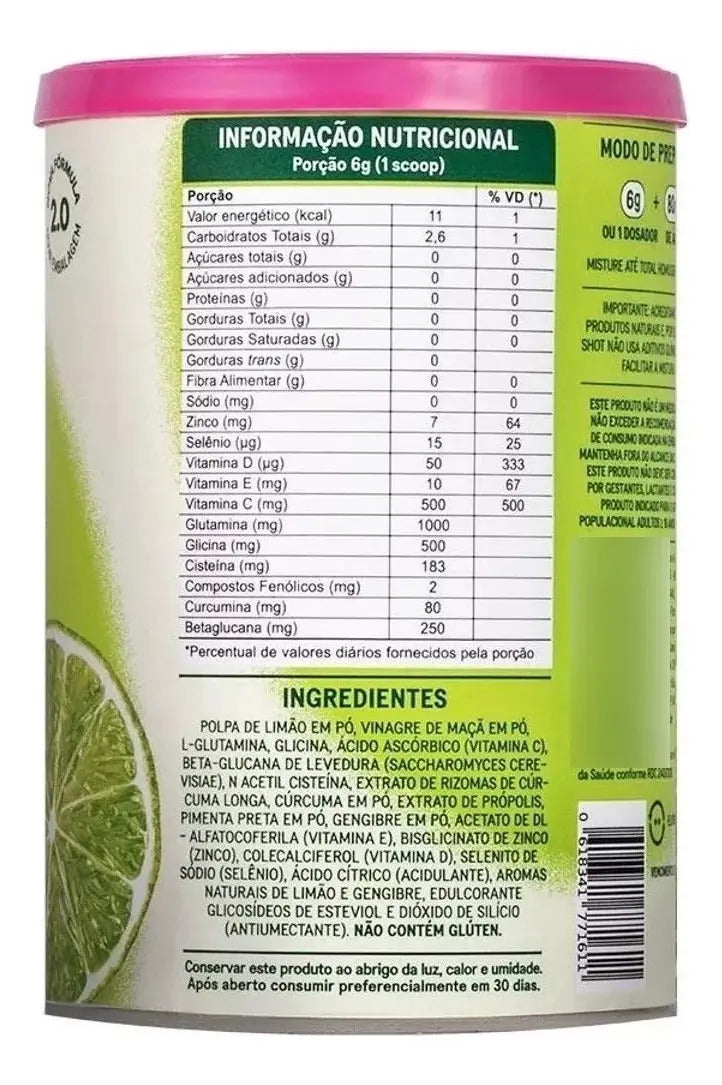Suplemento Vitamínico Morning Shot - Sabor Limão - Classic Size (144g) - Sublyme