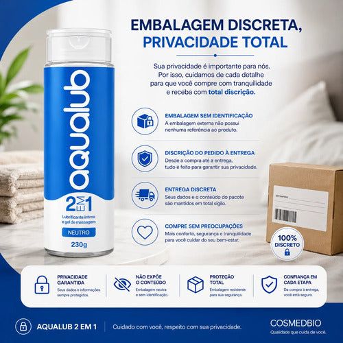 Gel Lubrificante Íntimo K-med 2 Em 1 203g Base D'água Neutro