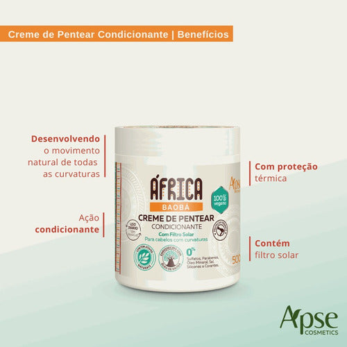 Apse Africa Baobá SH Cond Gelatin Mask And Styling Cream Kit