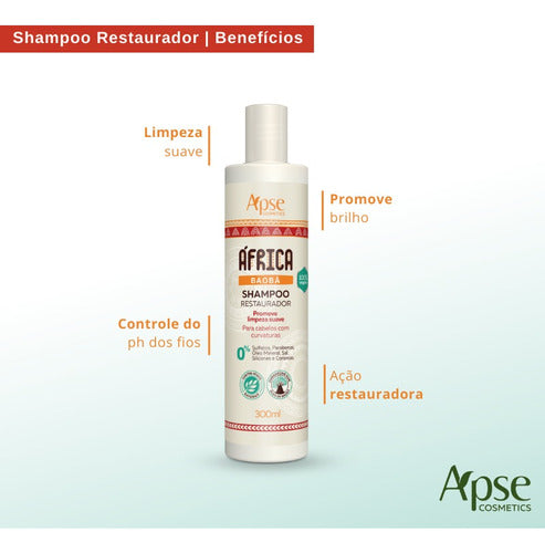 Apse Africa Baobá SH Cond Gelatin Mask And Styling Cream Kit