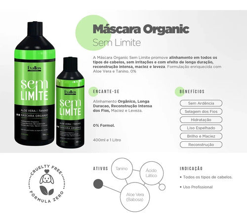 Évallos Organic Keratin Kit - Shampoo & Hair Mask 2x1L