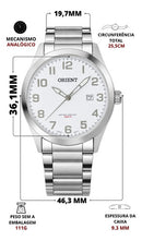 Relogio Orient Masculino Prateado Original Prova D'água 100m