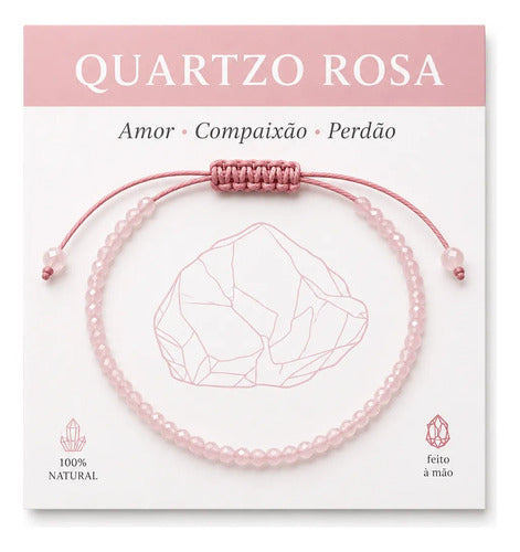 Pulseira Pedra Natural Ajustável Facetada 2mm Escolha