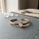 Pulseira De Cobre  Natural Com Pedra Bracelete  De Cobre