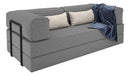 Foam Sofa Bed in Box 2 Seats Boucle Retractable Modular