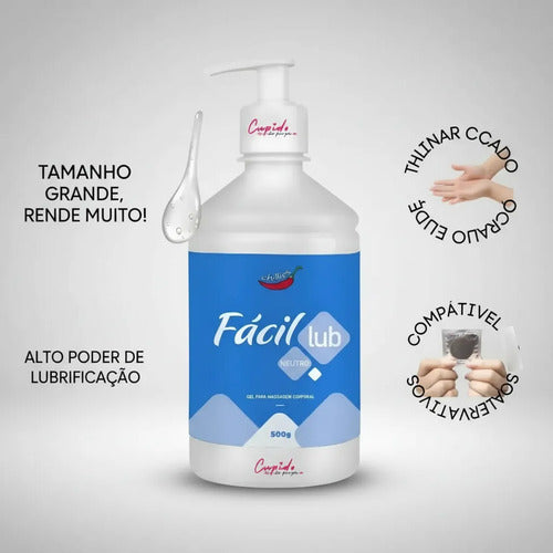 Lubrificante Íntimo Comfort Lub 500g Gel Neutro Deslizante
