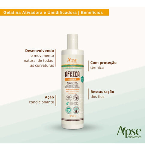 Apse Africa Baobá SH Cond Gelatin Mask And Styling Cream Kit