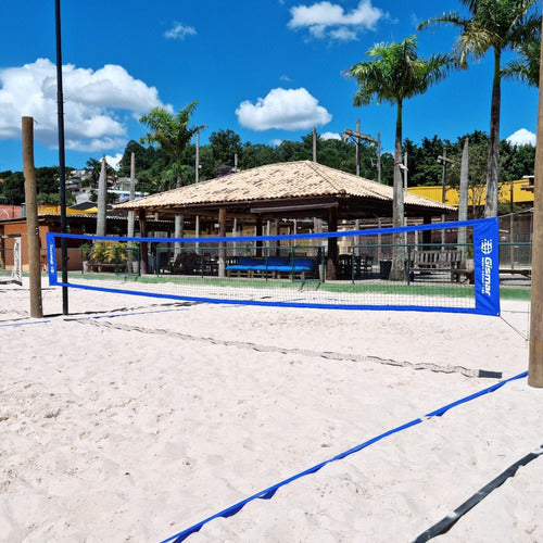 Beach Tennis Kit - Official 4-Strip Pro Net + Marking Tape
