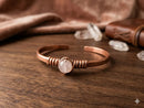 Pulseira De Cobre  Natural Com Pedra Bracelete  De Cobre