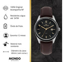 Relógio Technos Masculino Steel Couro Legítimo Prata Preto